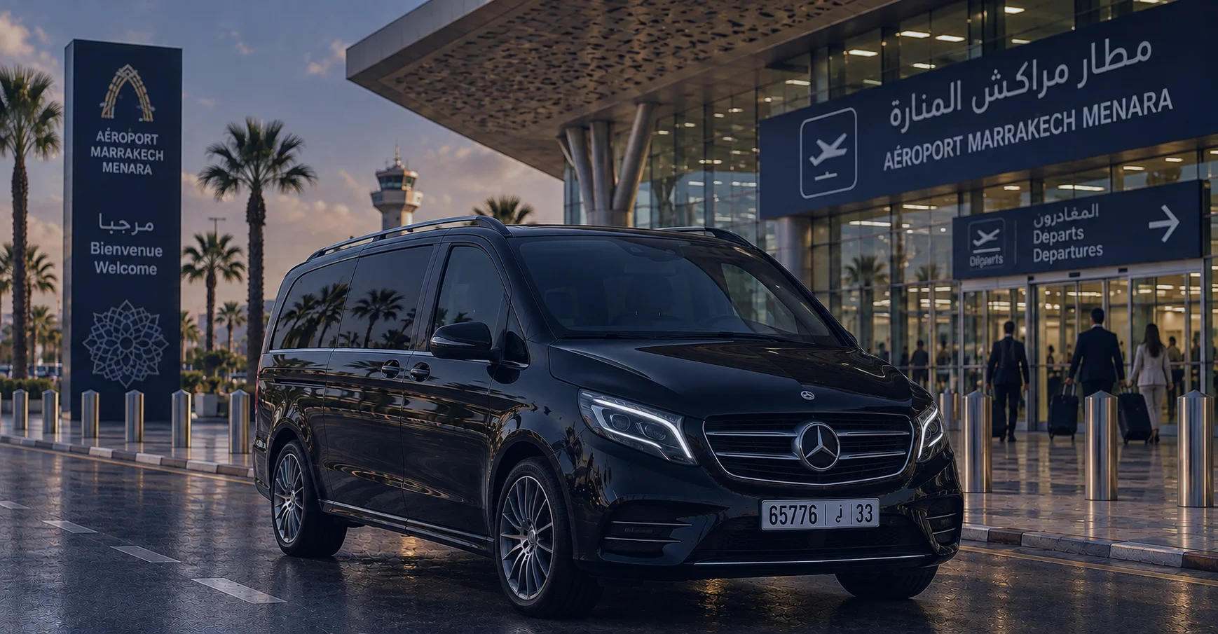 Mercedes Clase V MPV ejecutivo para traslados privados de aeropuerto en Marruecos