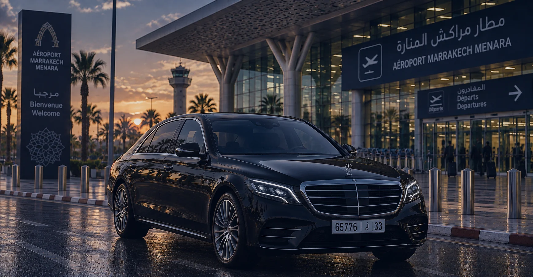 Berlina premium para traslados privados de lujo en aeropuertos de Marruecos